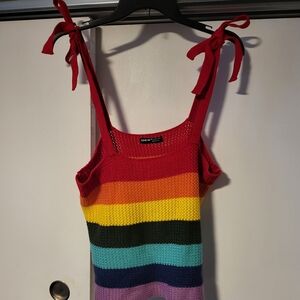 SHEIN Red and Orange Knit Top